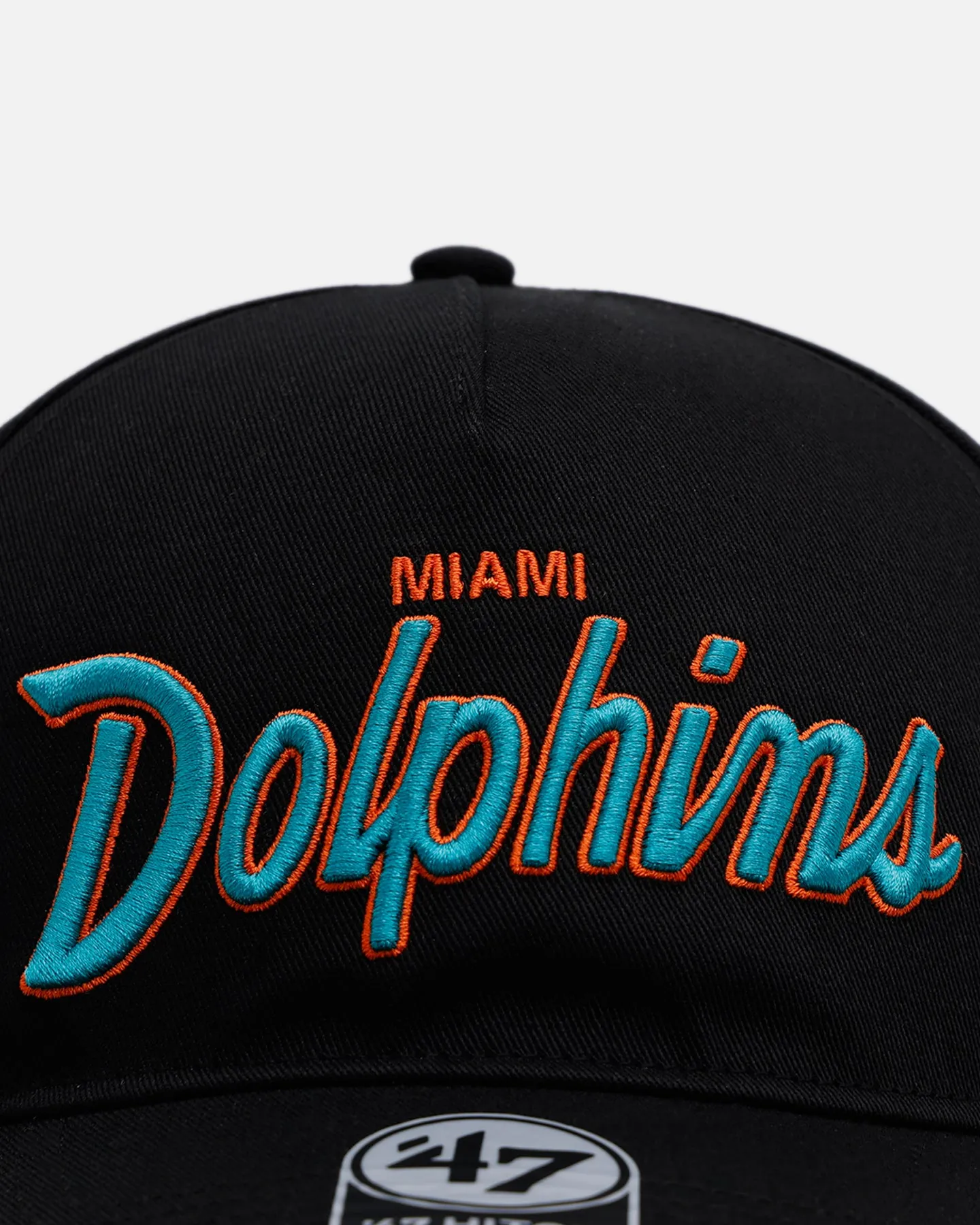 47 Brand Miami Dolphins 'Black Dome Script' 47 Hitch Snapback Black