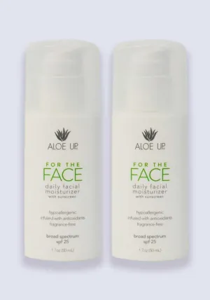 Aloe Up For The Face SPF 25 50ml Pump Bottle - 2 Pack Saver