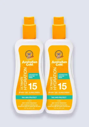 Australian Gold Clear Spray Gel SPF 15 237ml - 2 Pack Saver