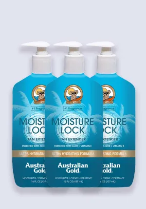 Australian Gold Moisture Lock Tan Extender 473ml - 3 Pack