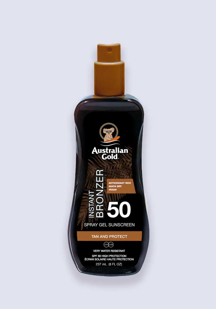 Australian Gold SPF 50 Spray Gel With Bronzer 237ml
