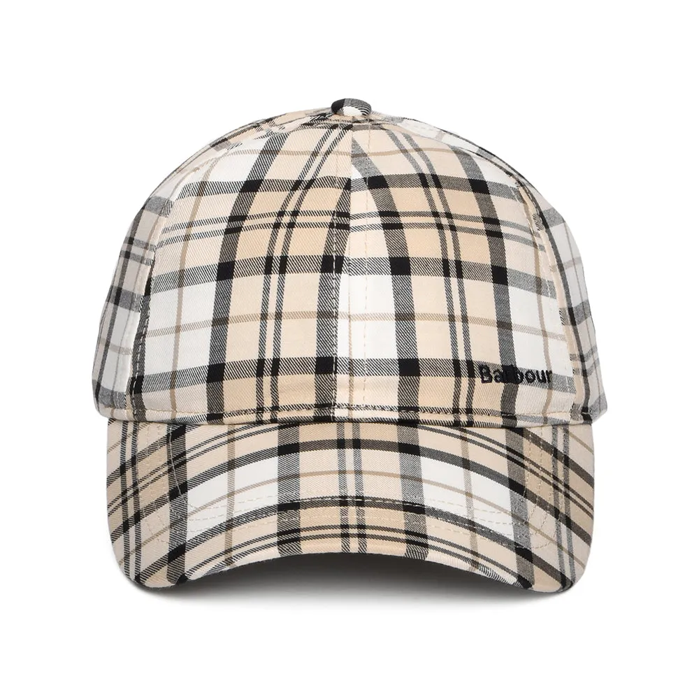 Barbour Hats Agnes Tartan Baseball Cap - Sand-Black