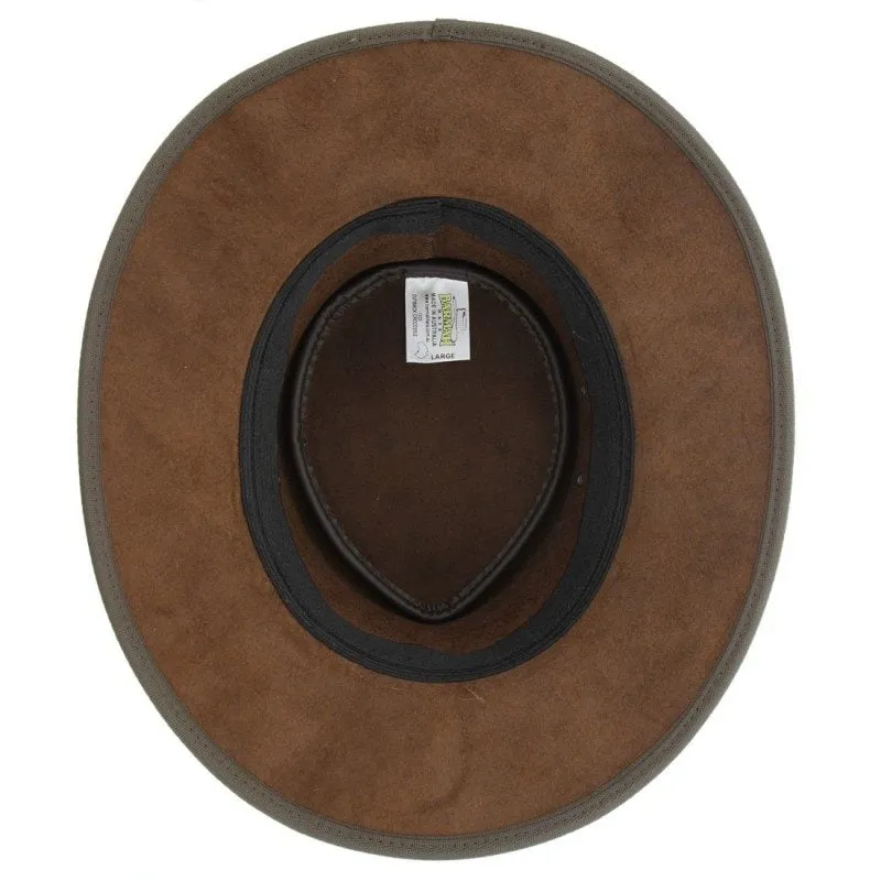 Barmah 1033MC Outback 5 Croc Teeth Crocodile Hat - Brown