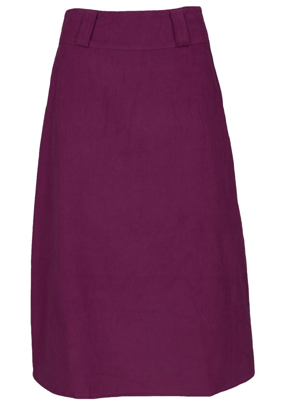 Belt Loop Corduroy Skirt Plum Caspia
