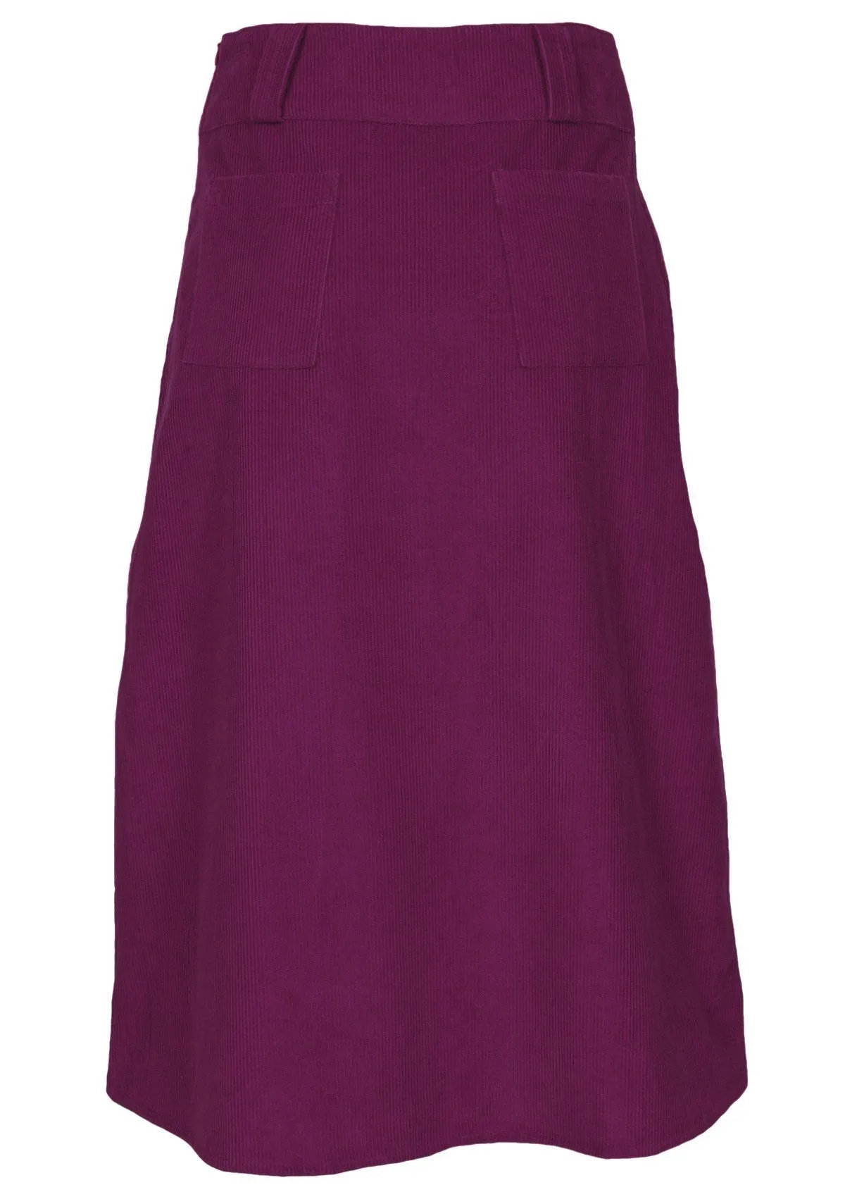 Belt Loop Corduroy Skirt Plum Caspia