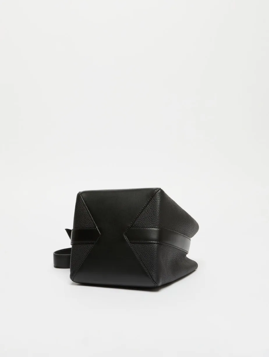 Black Deer Print Bucket Bag