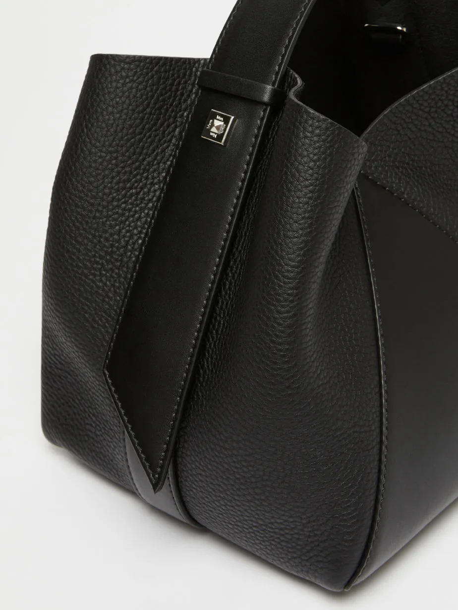 Black Deer Print Bucket Bag