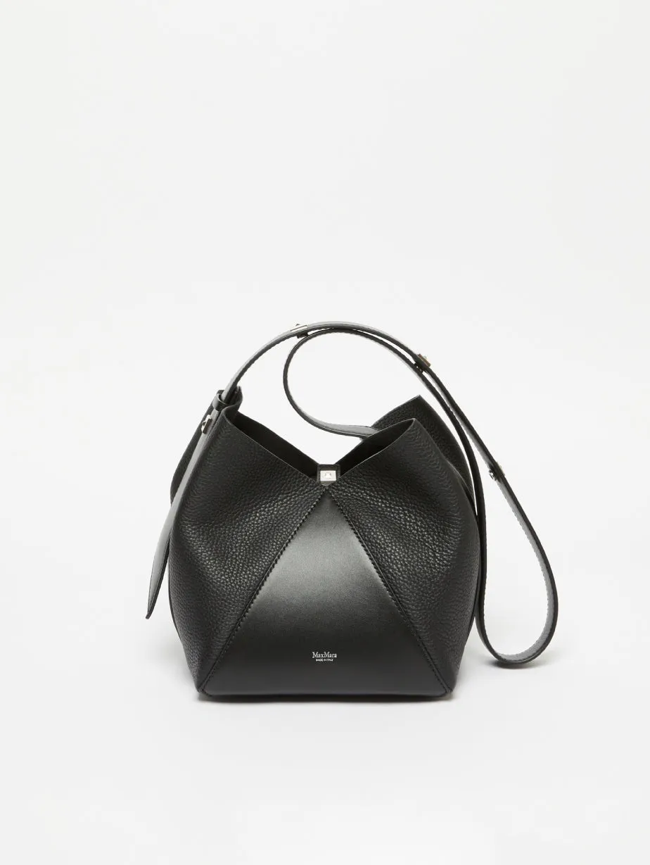 Black Deer Print Bucket Bag