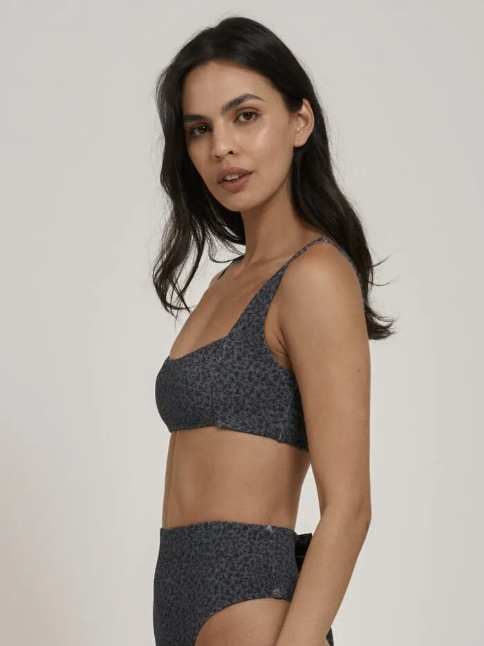 Briar Parallel Bikini Top - Petrol