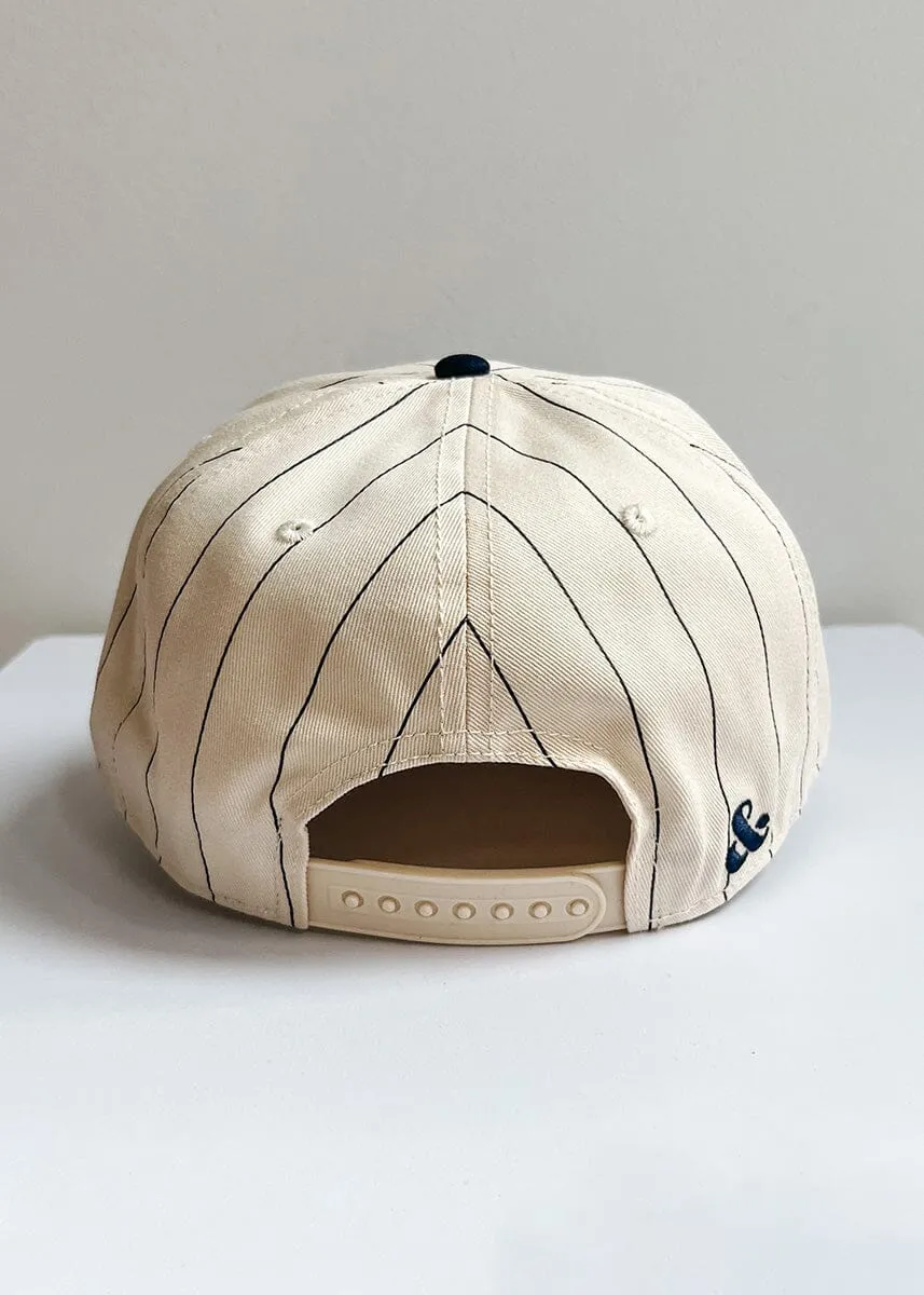 Chicago Puff Pinstripe Baseball Cap - Navy