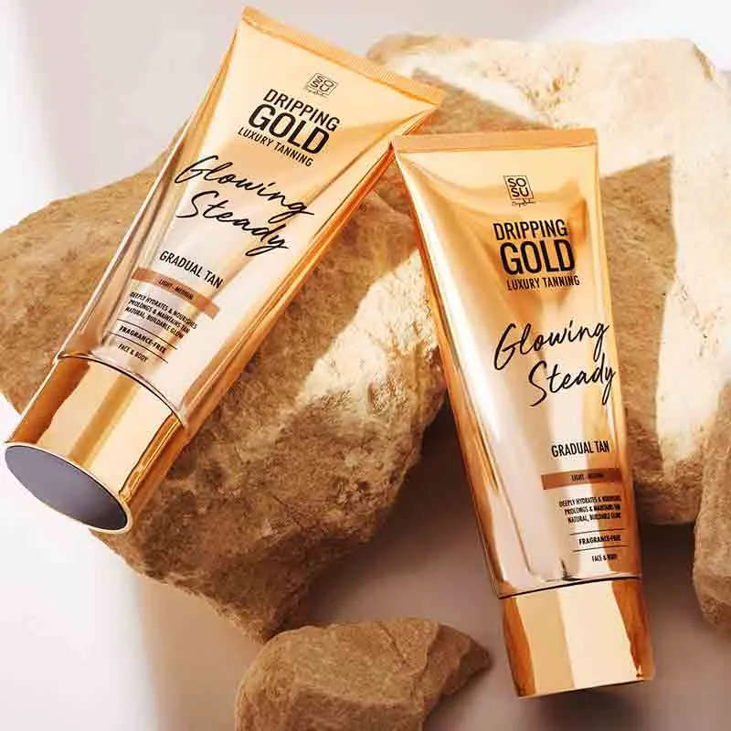 Dripping Gold Glowing Steady Gradual Tan