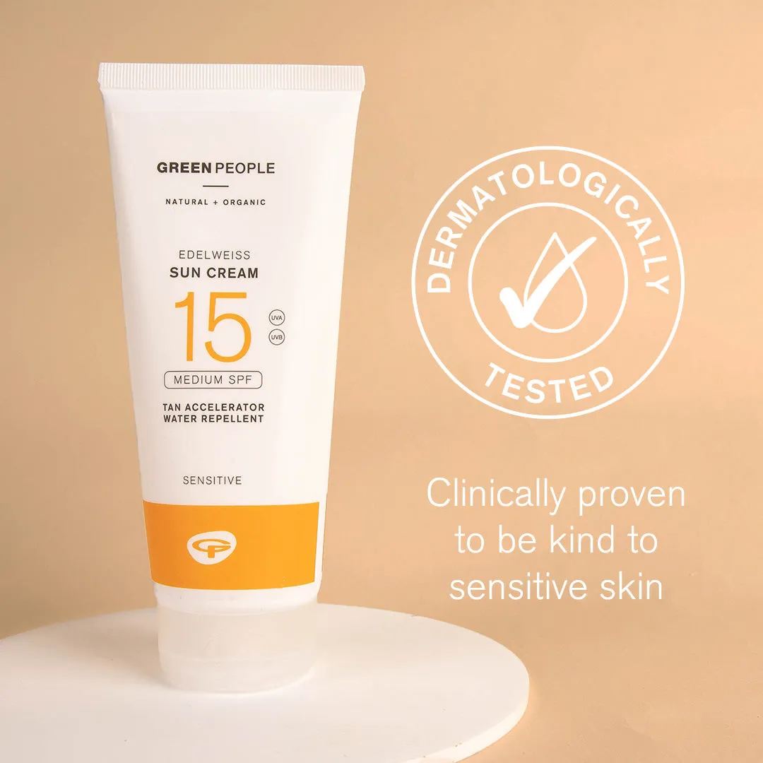 Edelweiss Sun Cream with Tan Accelerator - SPF15 200ml