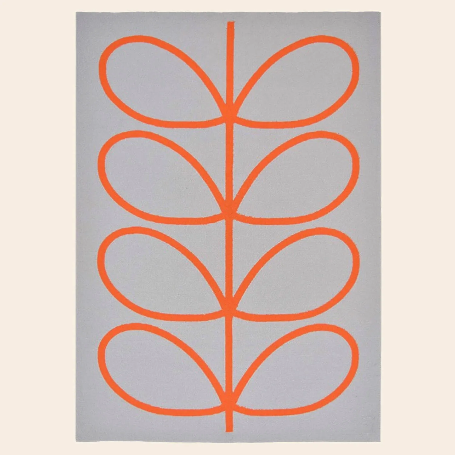 Giant Linear Stem Persimmon Outdoor Rug