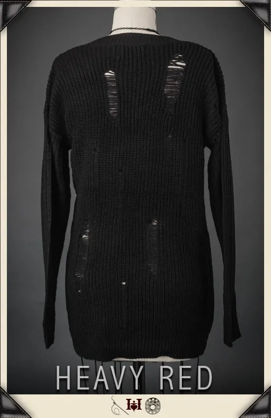 Lacerated Love Black Sweater
