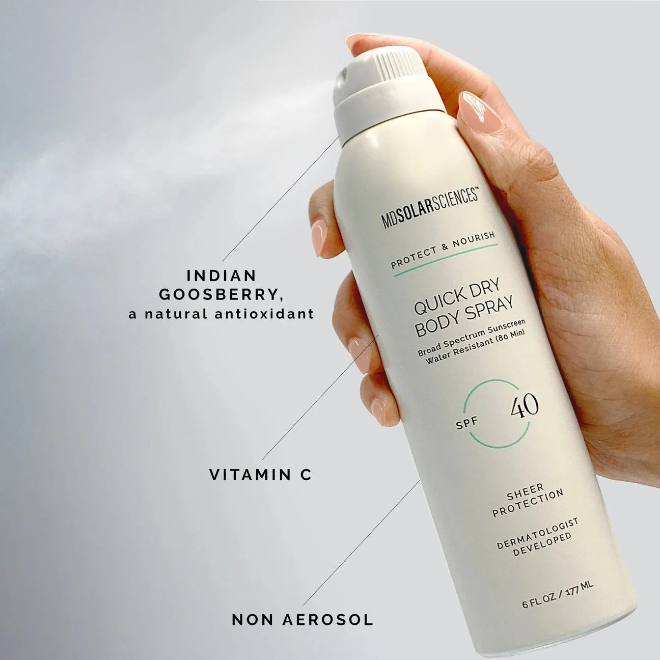 MD Solar Sciences Quick Dry Body SprayBS SPF40