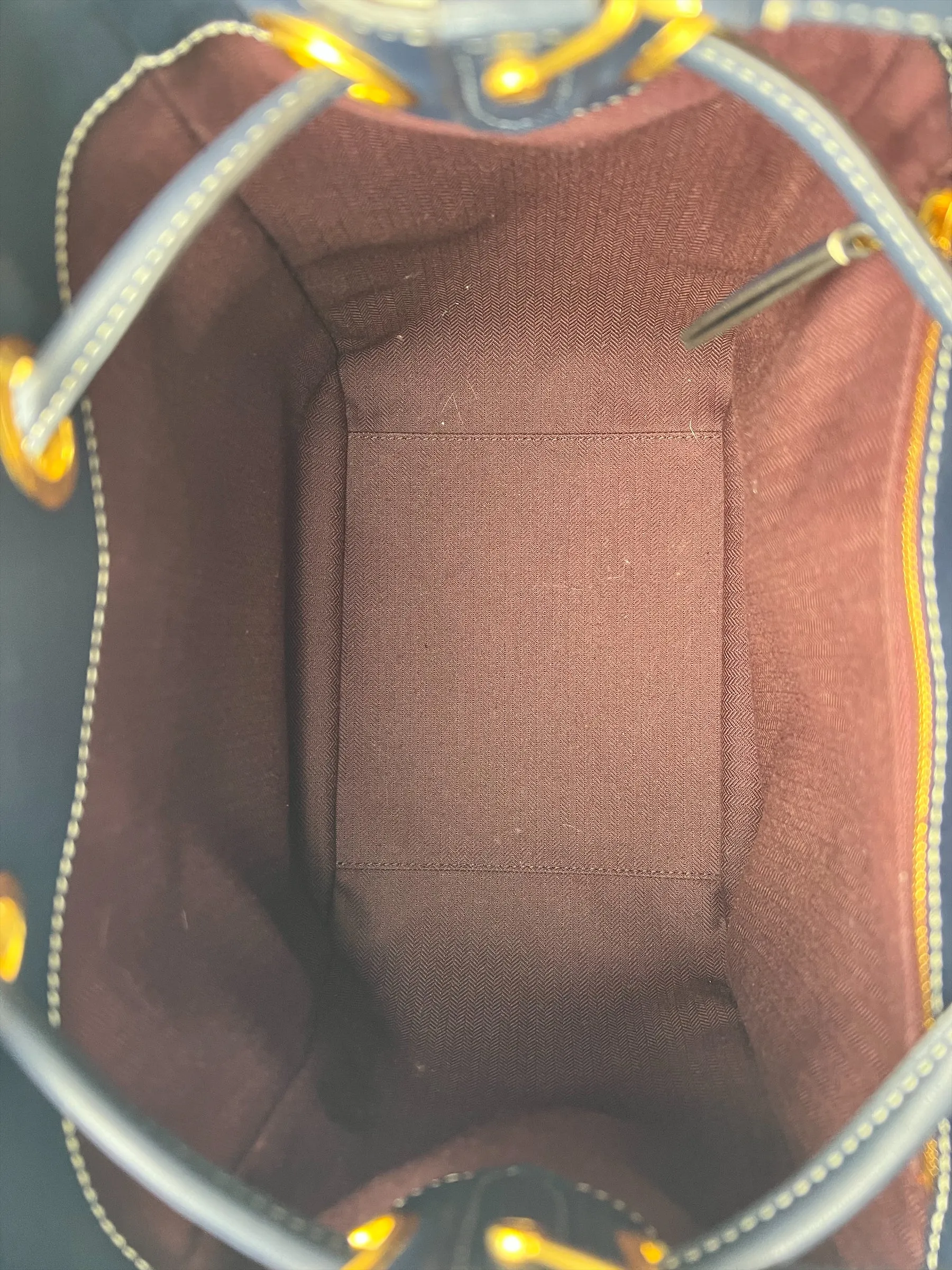 Mulberry Navy Leather Hampstead Bucket Bag