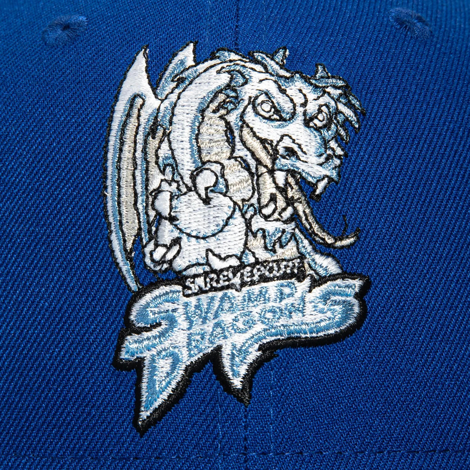 New Era 59Fifty 12 Days of Hatmas Shreveport Swamp Dragons Hat - Royal. Light Blue