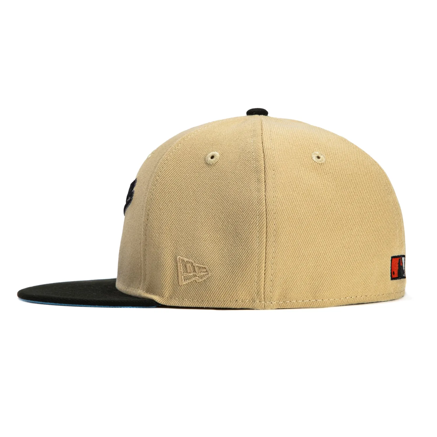 New Era 59Fifty Baltimore Orioles Memorial Stadium Patch Script Hat - Tan. Black