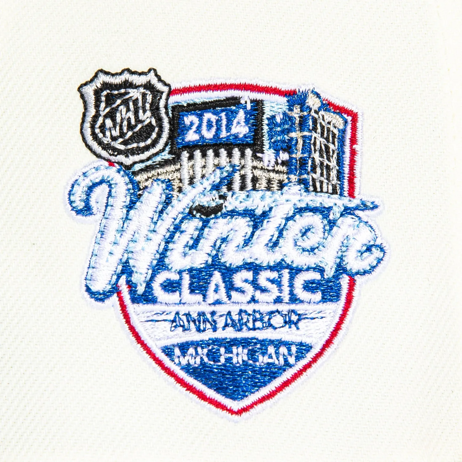 New Era 59Fifty Detroit Red Wings 2014 Winter Classic Patch D Hat - White. Red