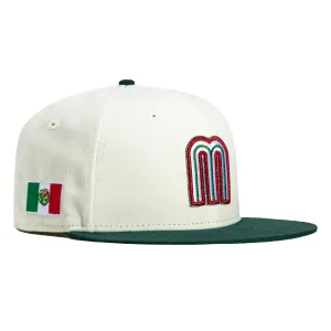 New Era 59Fifty Mexico World Baseball Classic Mexico Flag Patch Hat - White. Green