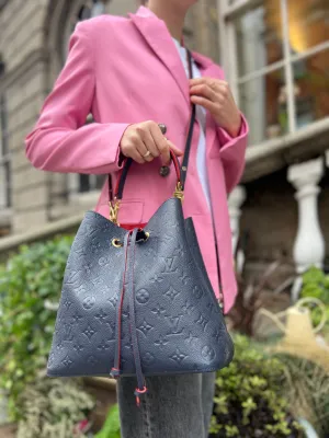 PART PAYMENT ONLY - Louis Vuitton Navy Empriente Leather Neo Noe  Bucket Bag