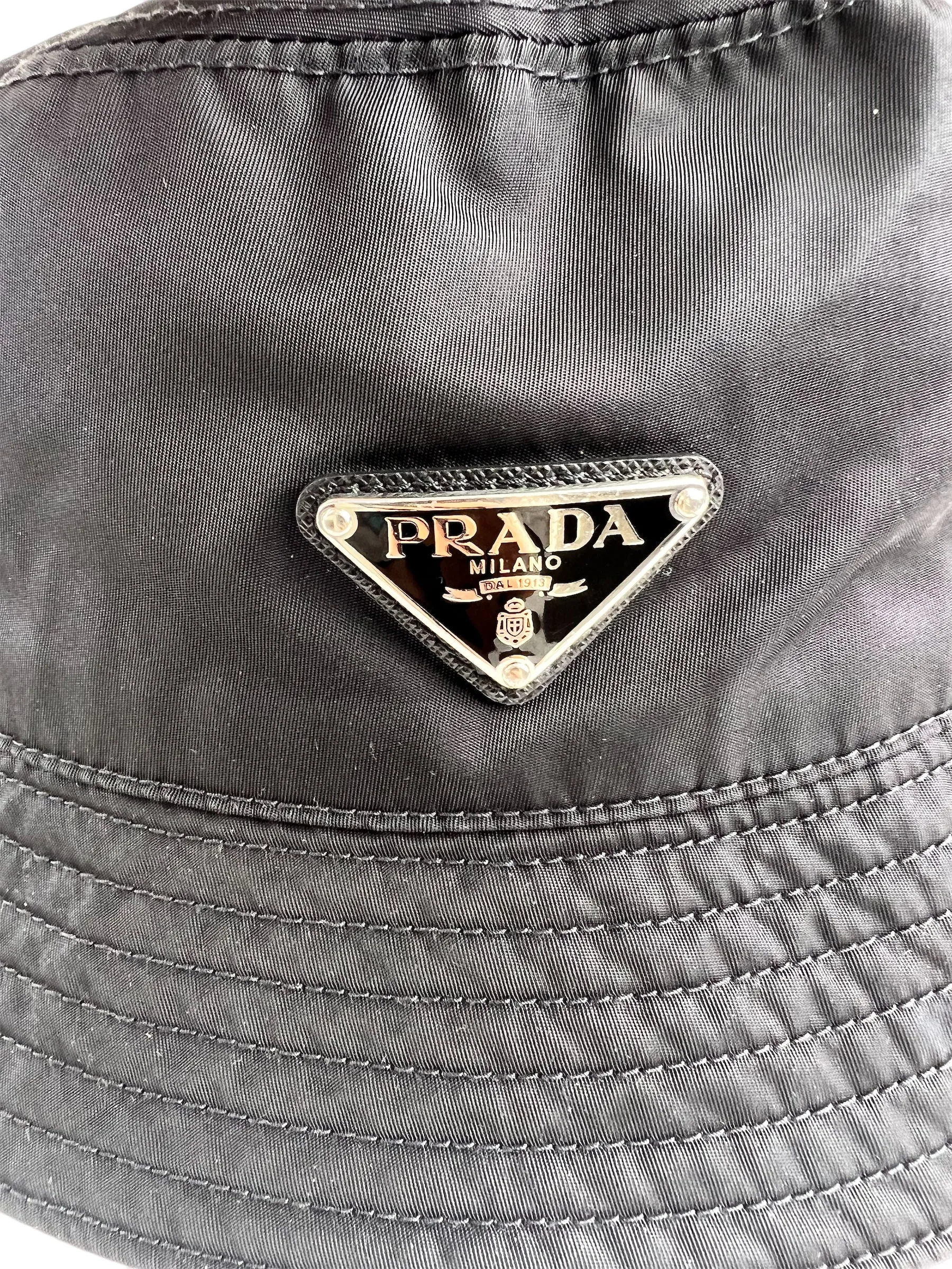 Prada Black Nylon Bucket Hat