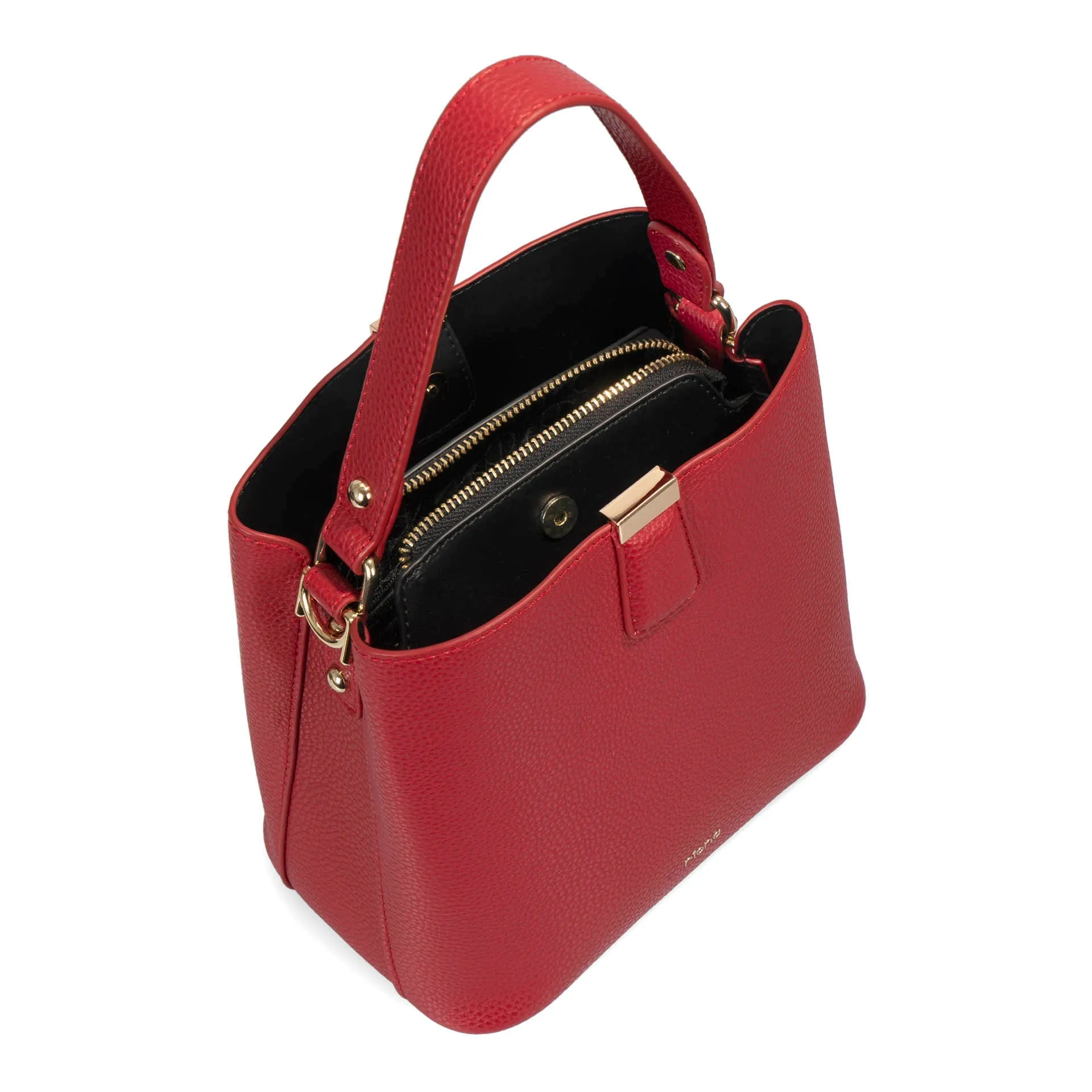 Riona Janis RFID Bucket Bag pebbled