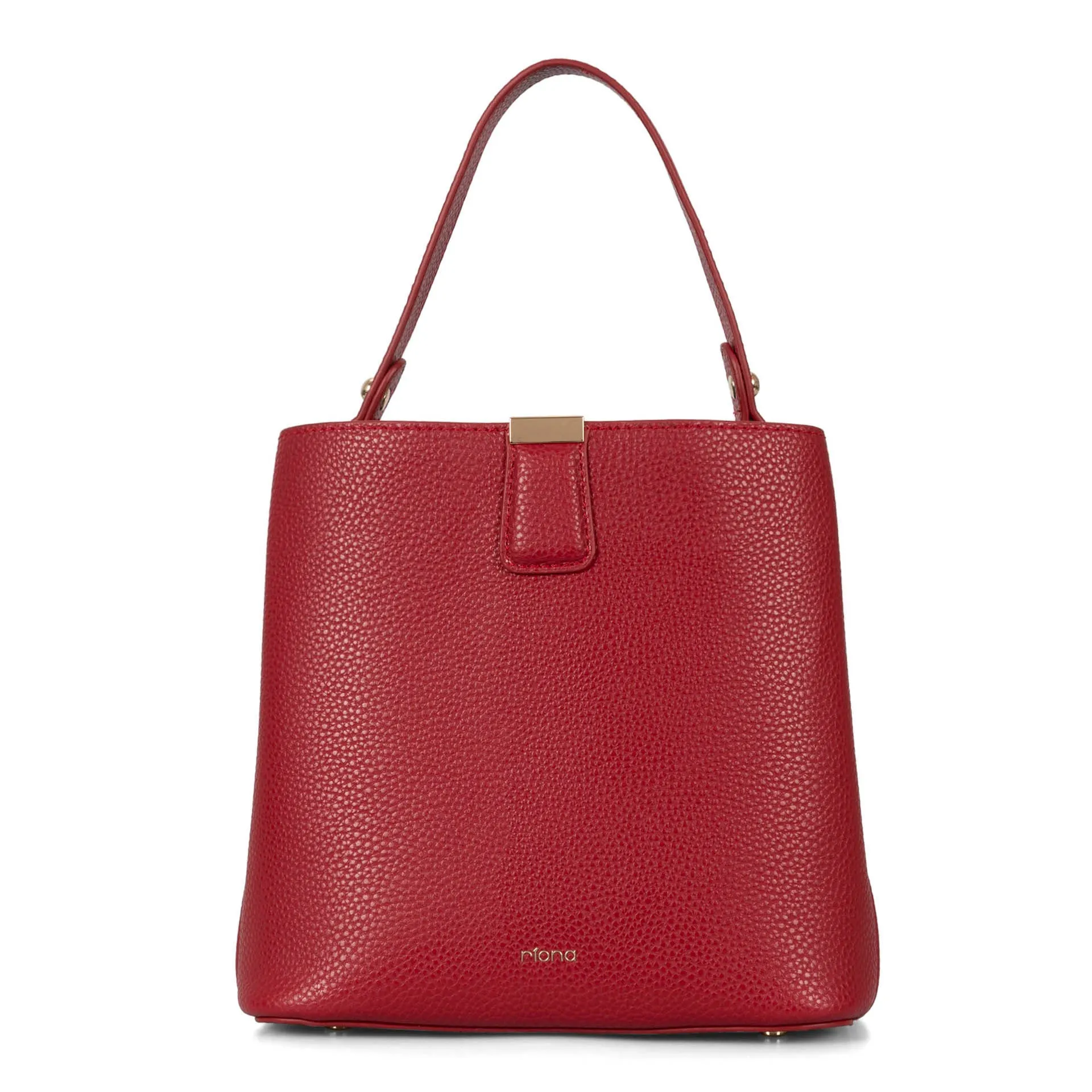 Riona Janis RFID Bucket Bag pebbled
