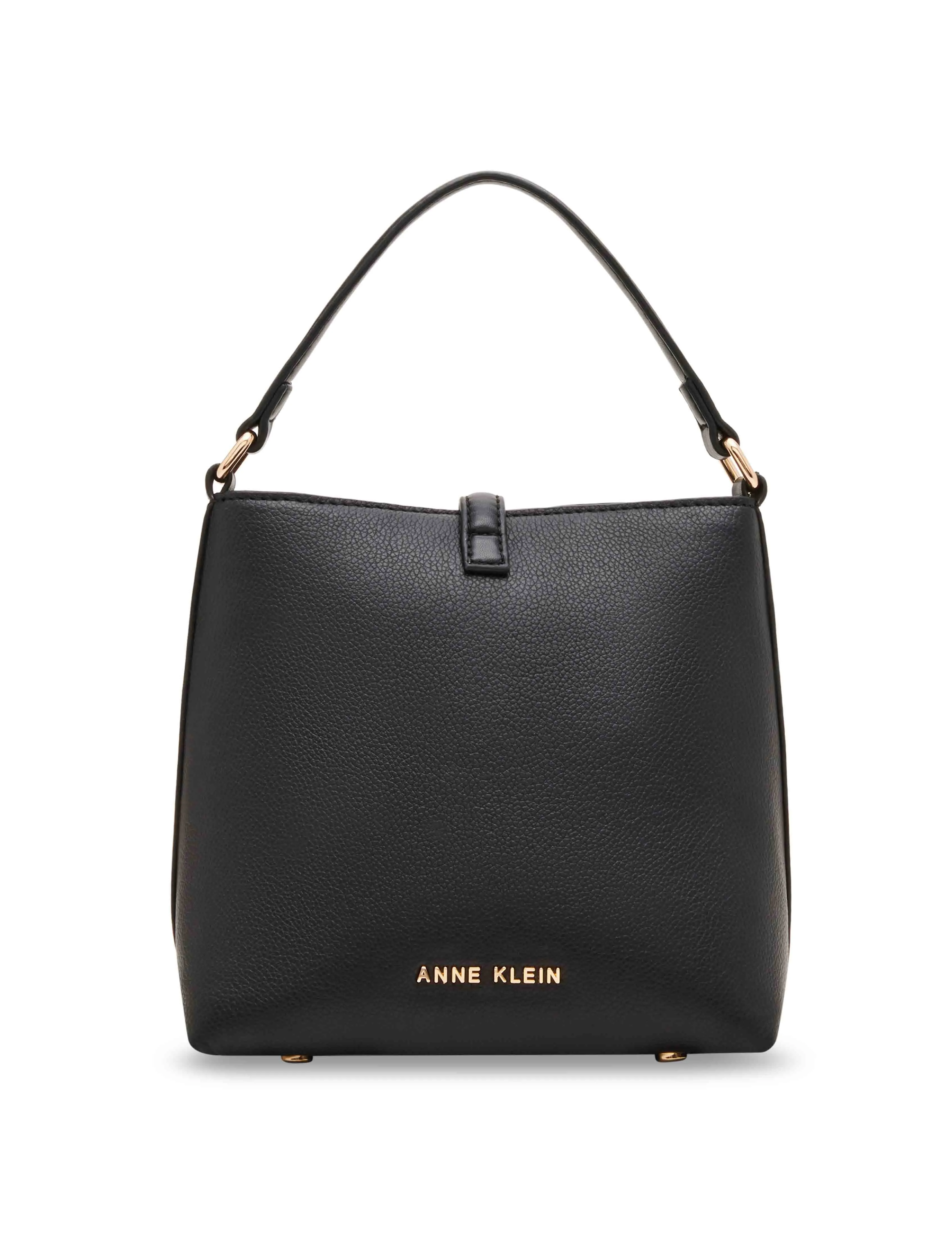 Sculpted Buckle Bucket Bag