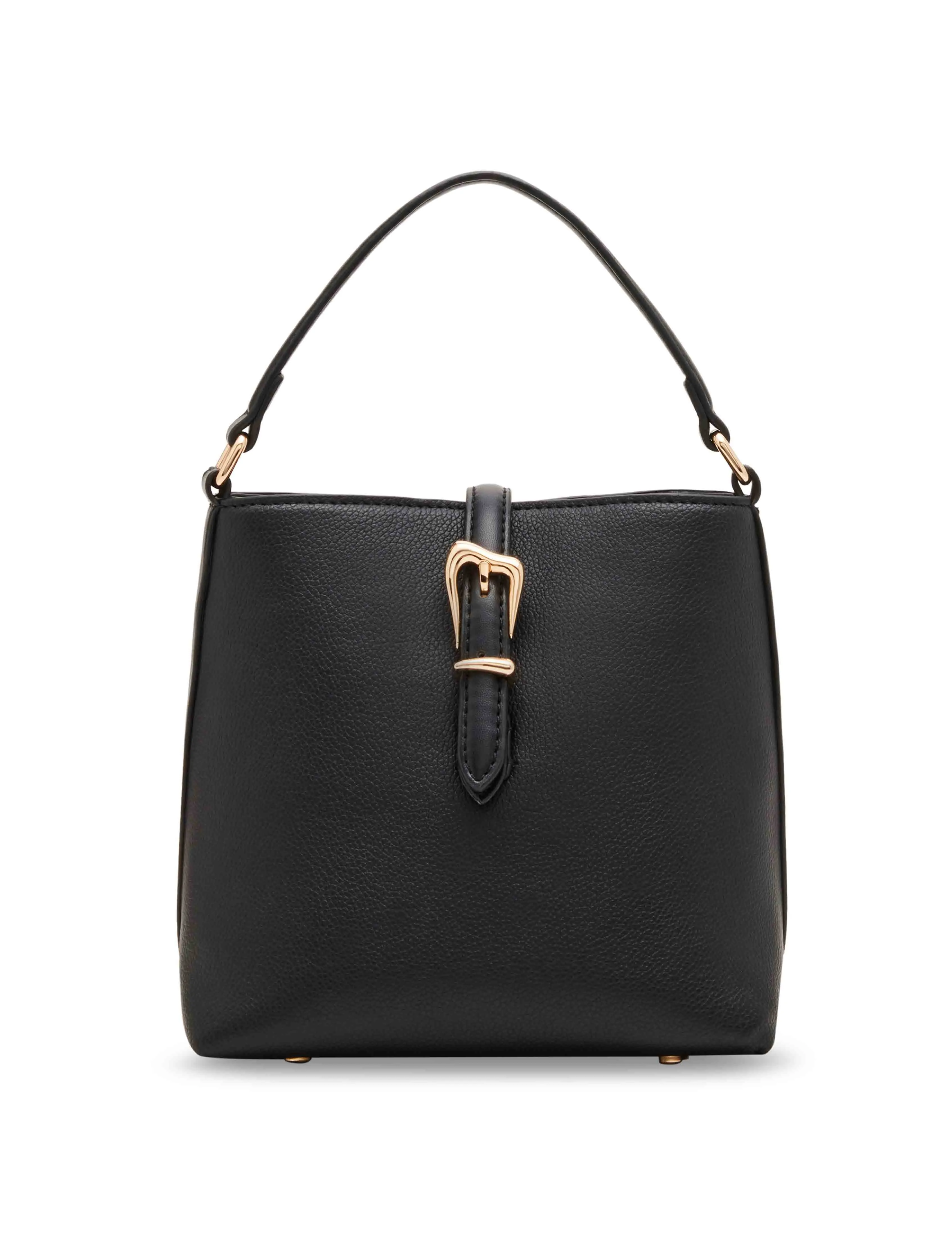 Sculpted Buckle Bucket Bag