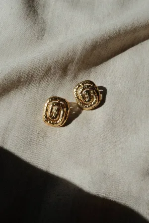 SUN Grecian Spiral Statement Earring