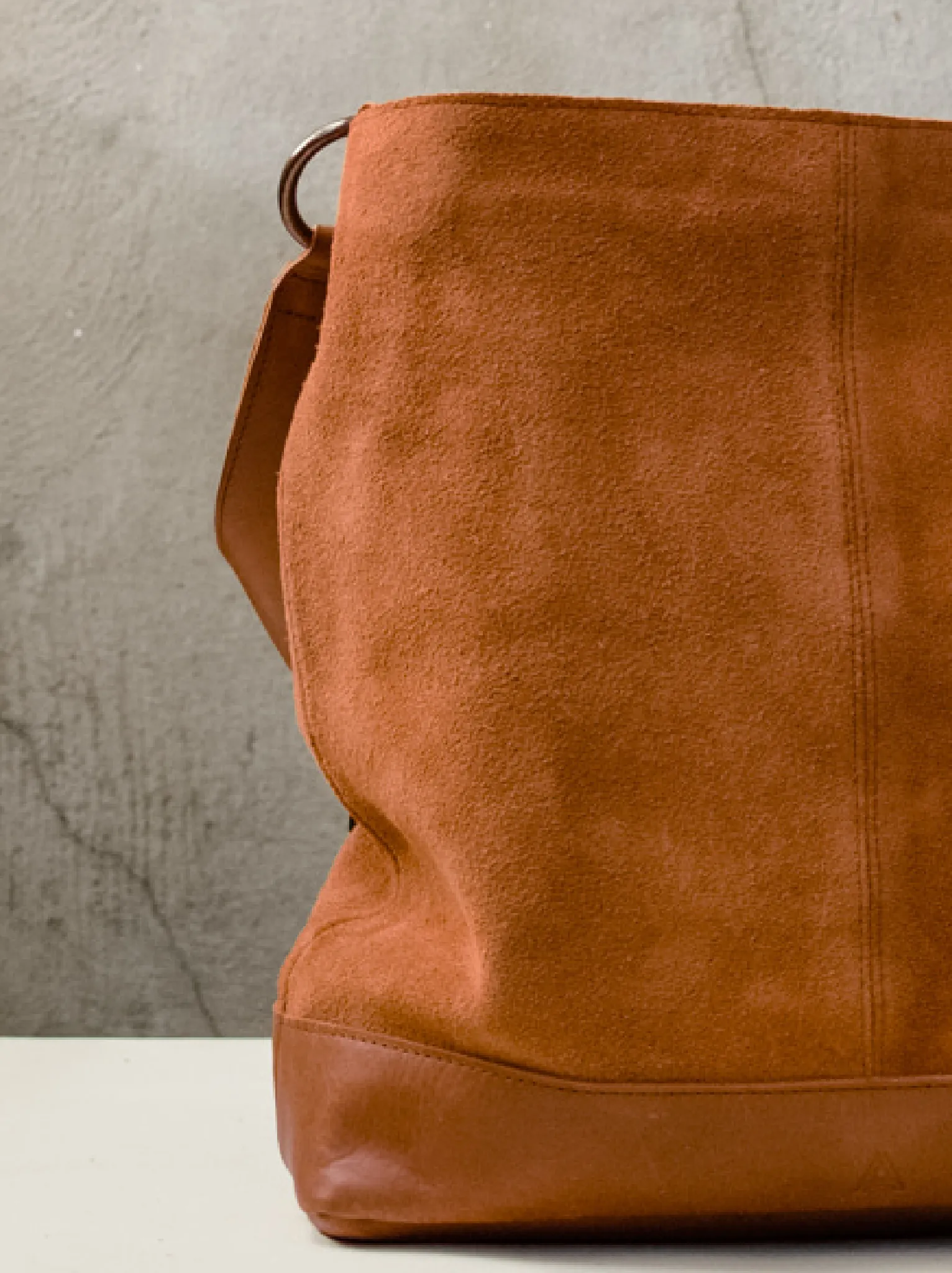 Talia Suede Tote - Auburn