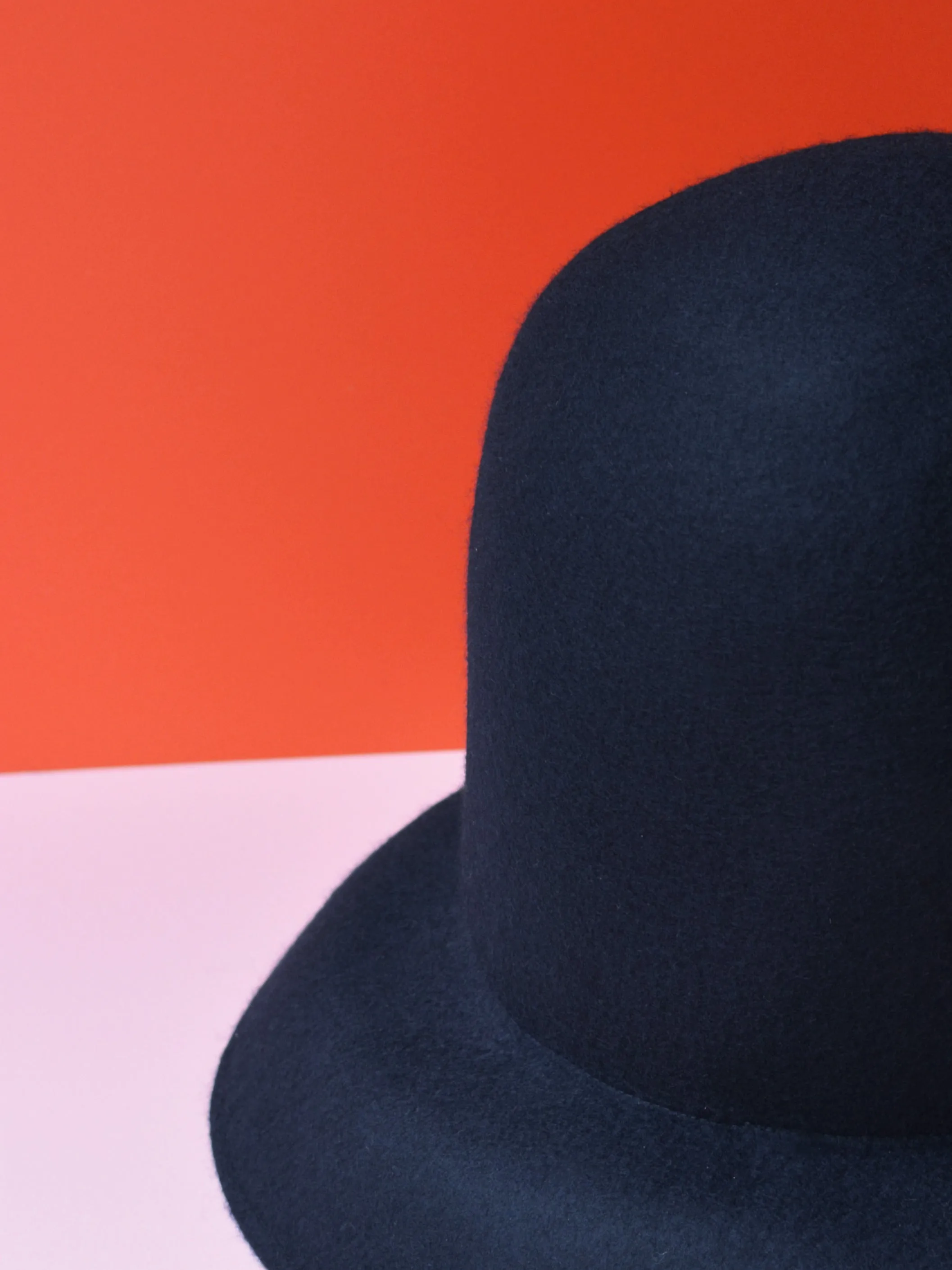 Tall Felt Hat - Navy
