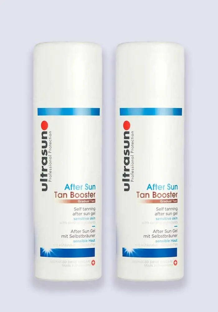 Ultrasun After Sun Tan Booster Self Tanning Gel For Sensitive Skin 150ml - 2 Pack Saver