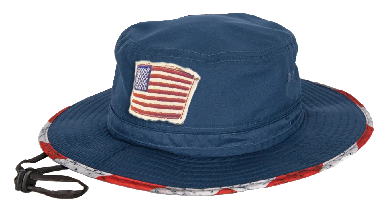 USA Bucket and Boonie Patriotic Hat Assortment Floor Display - 18 Pieces Per Retail Ready Display 88536