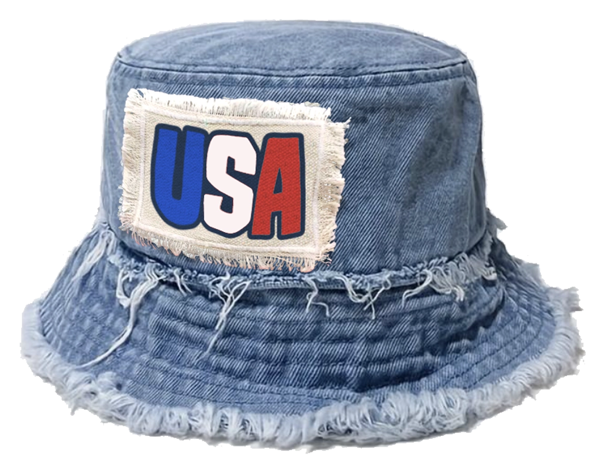 USA Bucket and Boonie Patriotic Hat Assortment Floor Display - 18 Pieces Per Retail Ready Display 88536