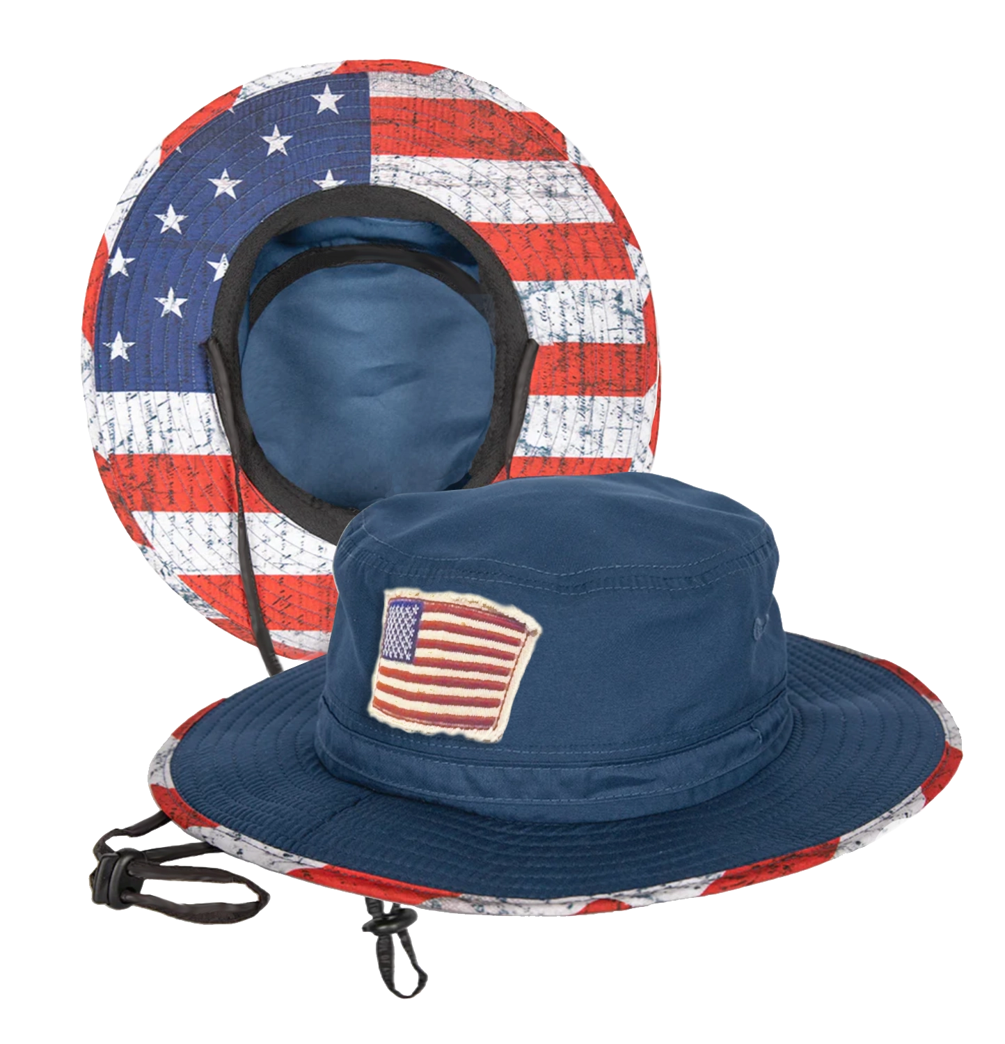 USA Bucket and Boonie Patriotic Hat Assortment Floor Display - 18 Pieces Per Retail Ready Display 88536