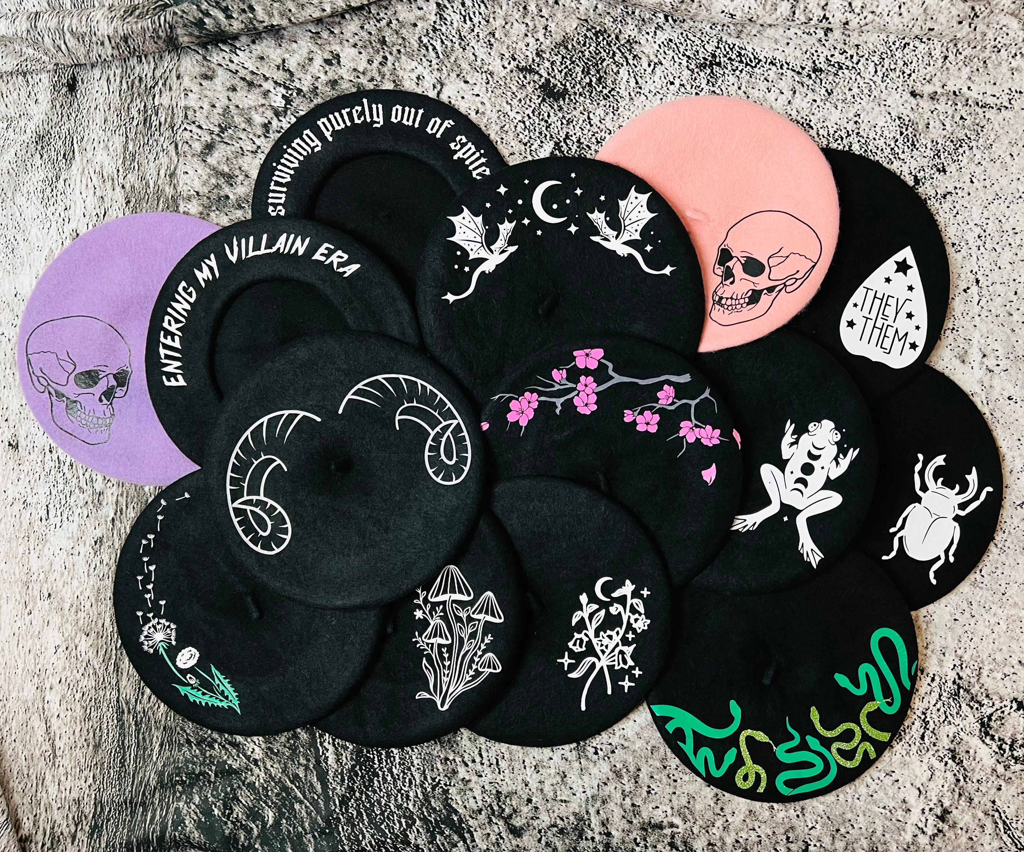 Vegan Beret - Mushrooms