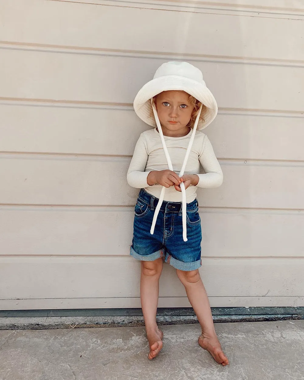 Wave Bucket - Beige Terry - Kids