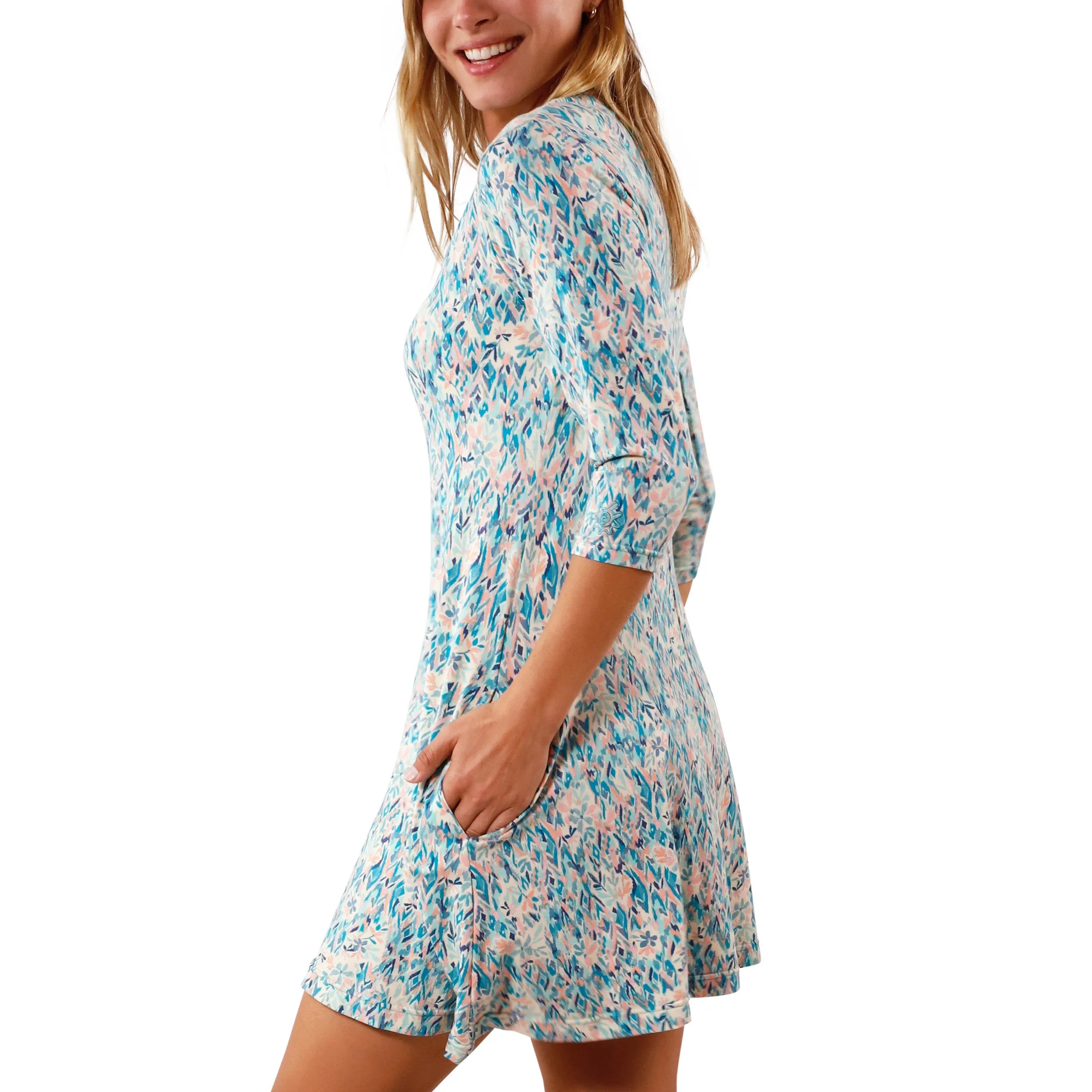 Women's 3/4 Sleeve Swing Dress