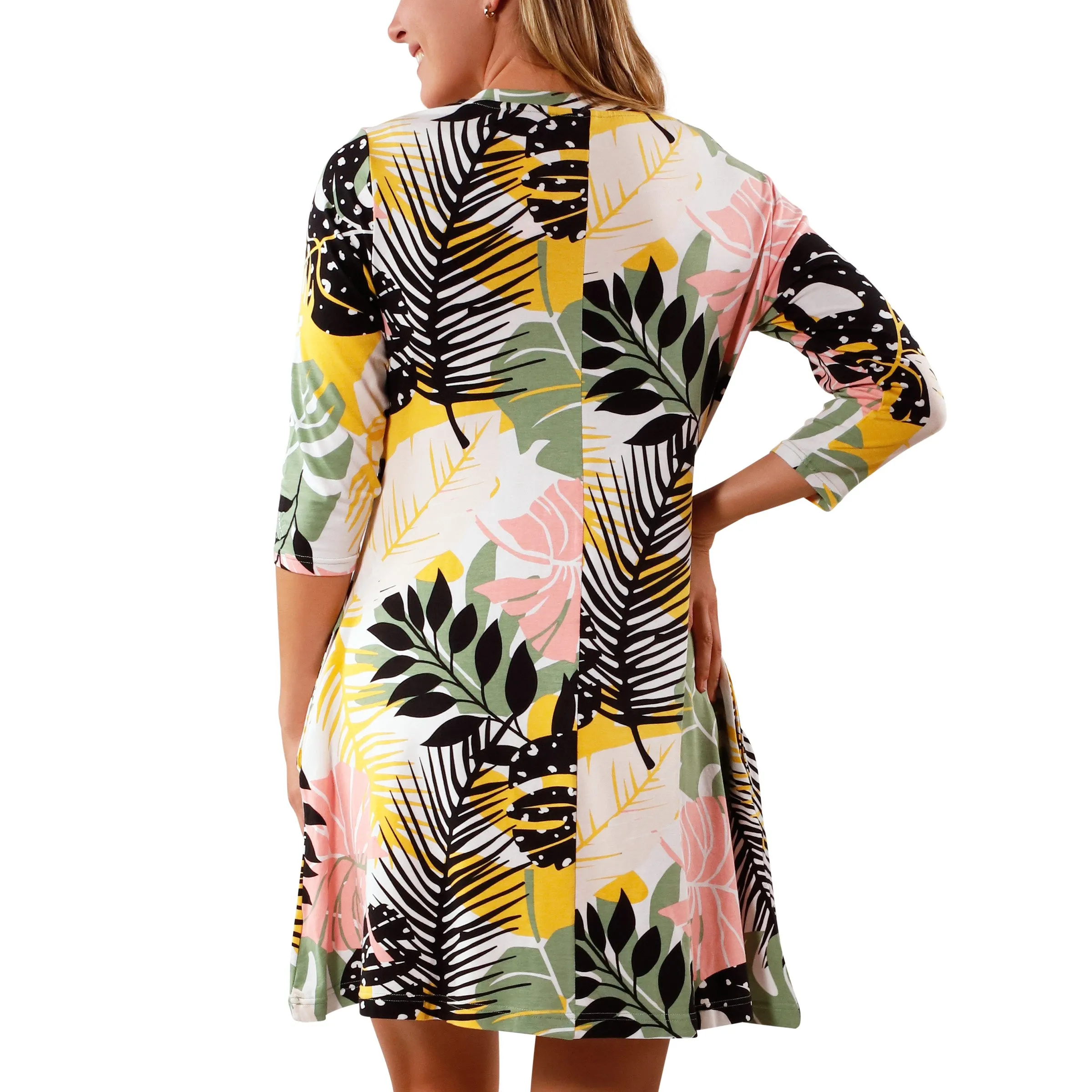 Women's 3/4 Sleeve Swing Dress