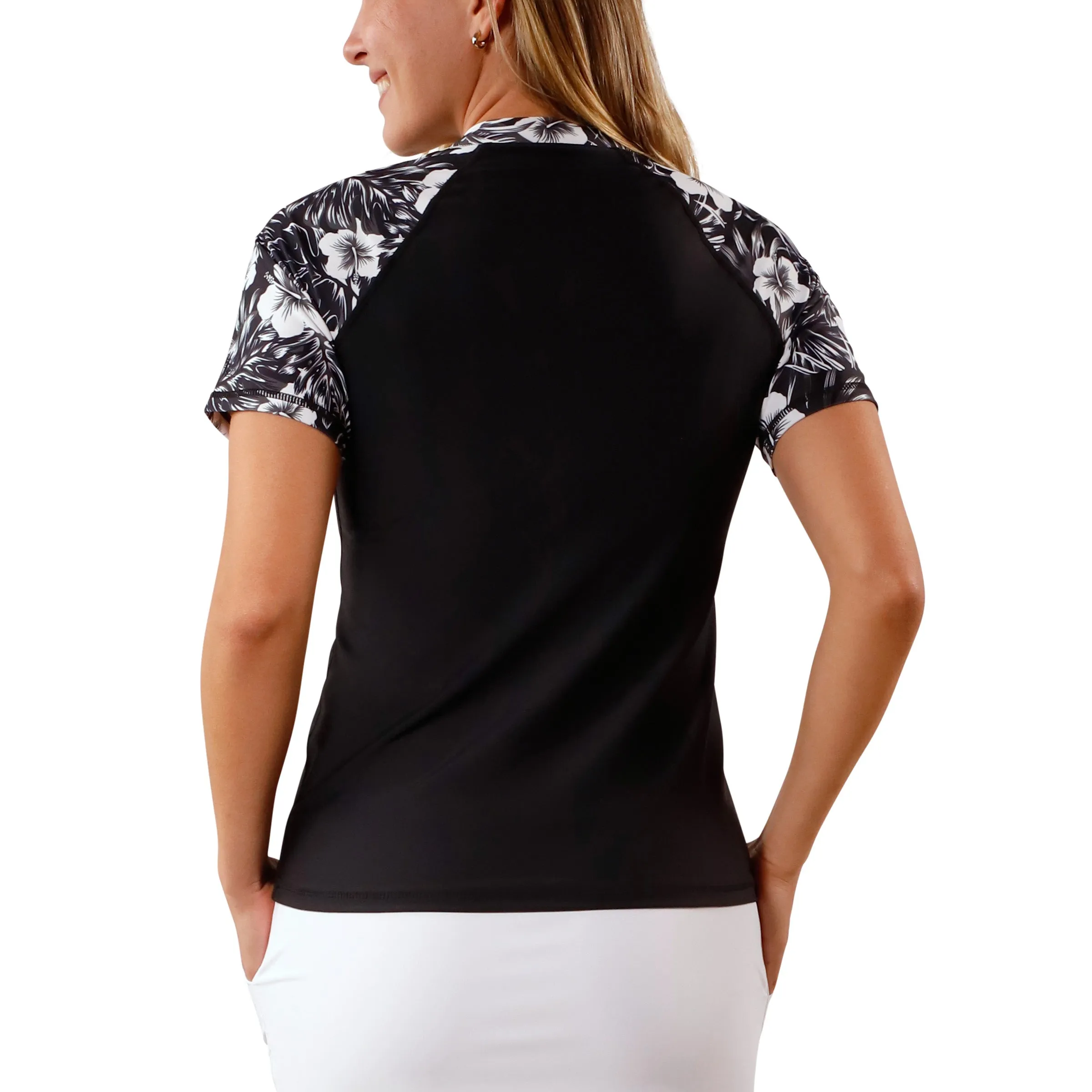 Women's Short Sleeve V-Neck Sun & Swim Shirt