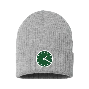 WRIGLEY CLOCK BEANIE. (GREY)
